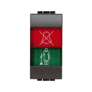 Bticino Living light antraciet hotel signalering rood groen 12V