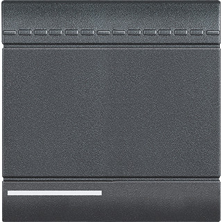 Bticino Livinglight tweedelige drukker aan-/uit-schakelaar antraciet