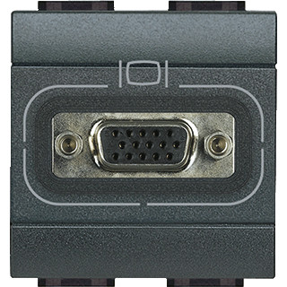 Bticino Living light antraciet video connector HD15 2modules