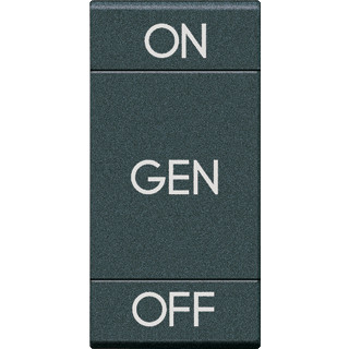 Bticino Livinglight tweedelige wip aan-/uit-schakelaar antraciet