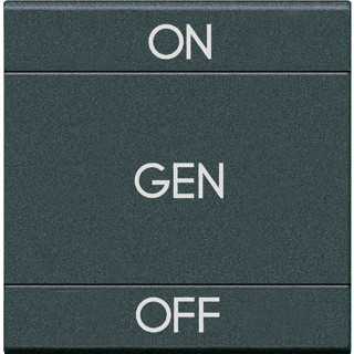 Bticino Livinglight enkele wip aan-/uit-schakelaar antraciet