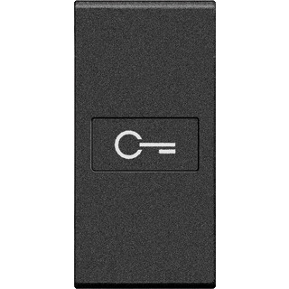 Bticino Livinglight enkele drukker aan-/uit-schakelaar antraciet