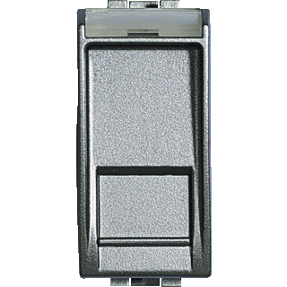 Bticino Living light dataconnector RJ45 utp cat.5e BT2 1 module aluminium