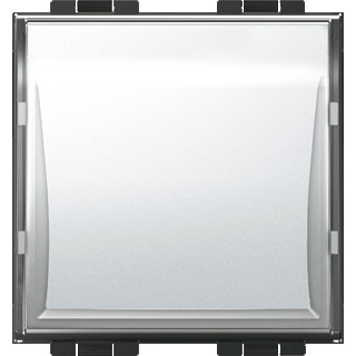 Bticino Living light pulsdrukker no verlicht met naamplaat 2modules