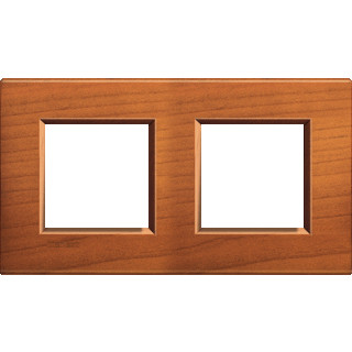 Bticino Livinglight afdekraam 2V horizontaal en verticaal hout
