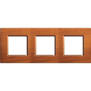 Bticino Livinglight afdekraam 3V horizontaal en verticaal hout