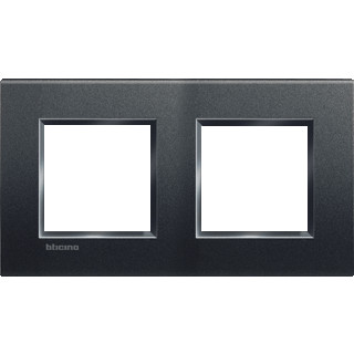 Bticino Livinglight afdekraam 2V horizontaal en verticaal antraciet