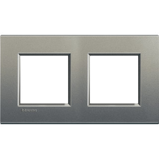 Bticino Livinglight afdekraam 2V horizontaal en verticaal grijs