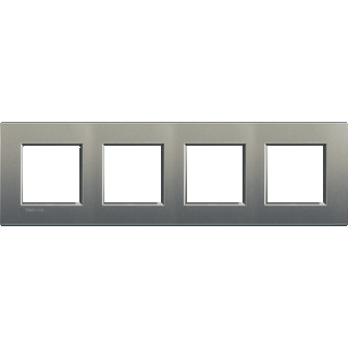 Bticino Livinglight afdekraam 4V horizontaal en verticaal grijs