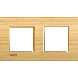 Bticino Livinglight afdekraam 2V horizontaal en verticaal hout