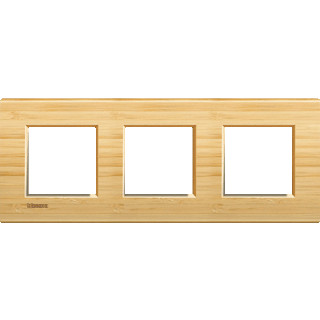 Bticino Livinglight afdekraam 3V horizontaal en verticaal hout