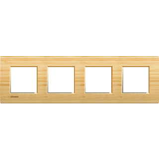 Bticino Livinglight afdekraam 4V horizontaal en verticaal hout