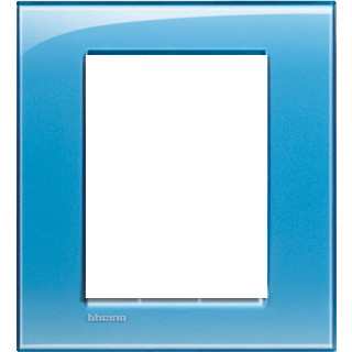 Bticino Livinglight afdekraam 1V horizontaal en verticaal blauw