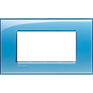 Bticino Livinglight afdekraam 1V horizontaal blauw