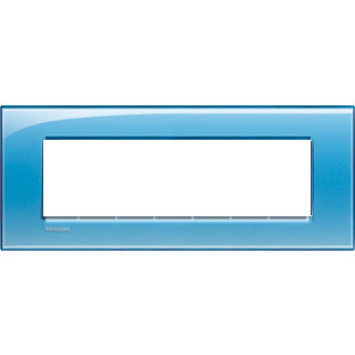 Bticino Livinglight afdekraam 1V horizontaal blauw