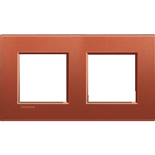 Bticino Livinglight afdekraam 2V horizontaal en verticaal oranje