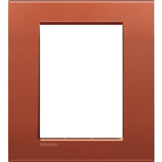 Bticino Livinglight afdekraam 1V horizontaal en verticaal oranje