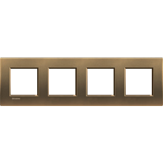 Bticino Livinglight afdekraam 4V horizontaal en verticaal brons