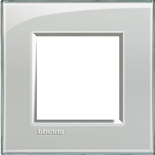 Bticino Livinglight afdekraam 1V horizontaal en verticaal grijs