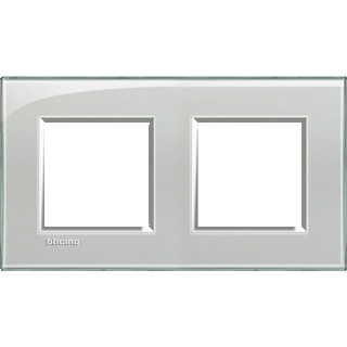 Bticino Livinglight afdekraam 2V horizontaal en verticaal grijs