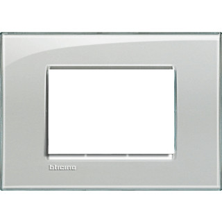 Bticino Livinglight afdekraam 1V horizontaal grijs