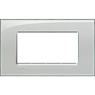Bticino Livinglight afdekraam 1V horizontaal grijs