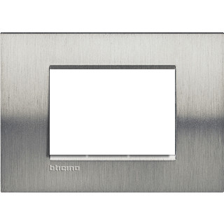Bticino Livinglight afdekraam 1V horizontaal roestvaststaal ( RVS )