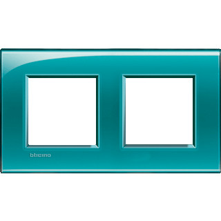 Bticino Livinglight afdekraam 2V horizontaal en verticaal groen