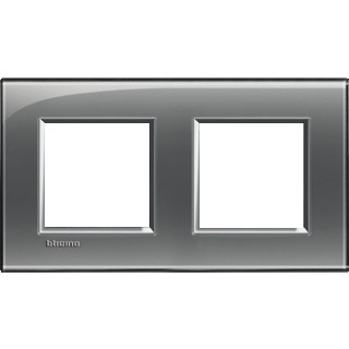 Bticino Livinglight afdekraam 2V horizontaal en verticaal grijs