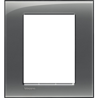 Bticino Livinglight afdekraam 1V horizontaal en verticaal grijs