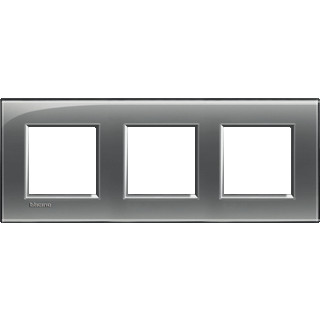 Bticino Livinglight afdekraam 3V horizontaal en verticaal grijs