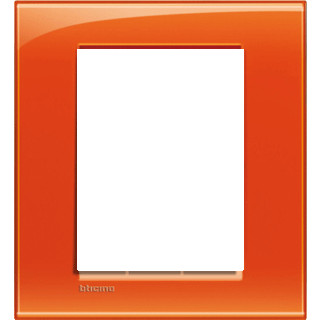 Bticino Livinglight afdekraam 1V horizontaal en verticaal oranje