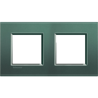Bticino Livinglight afdekraam 2V horizontaal en verticaal groen