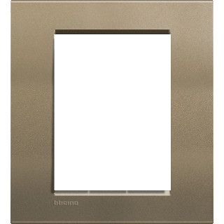 Bticino Livinglight afdekraam 1V horizontaal en verticaal brons