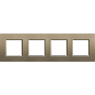 Bticino Livinglight afdekraam 4V horizontaal en verticaal brons