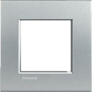 Bticino Livinglight afdekraam 1V horizontaal en verticaal aluminium