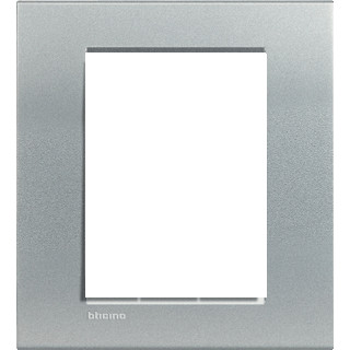 Bticino Livinglight afdekraam 1V horizontaal en verticaal aluminium