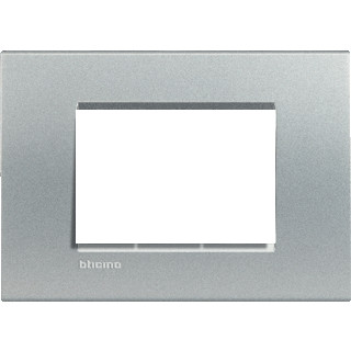 Bticino Livinglight afdekraam 1V horizontaal aluminium
