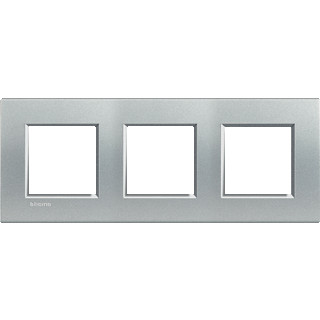 Bticino Livinglight afdekraam 3V horizontaal en verticaal aluminium