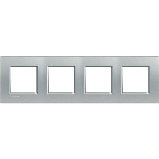 Bticino Livinglight afdekraam 4V horizontaal en verticaal aluminium