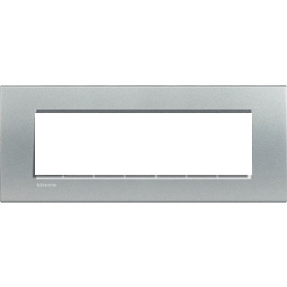 Bticino Livinglight afdekraam 1V horizontaal aluminium