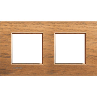 Bticino Livinglight afdekraam 2V horizontaal en verticaal hout