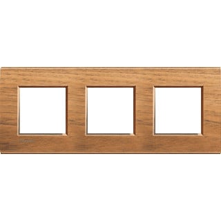 Bticino Livinglight afdekraam 3V horizontaal en verticaal hout
