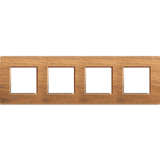 Bticino Livinglight afdekraam 4V horizontaal en verticaal hout