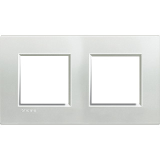 Bticino Livinglight afdekraam 2V horizontaal en verticaal zilver