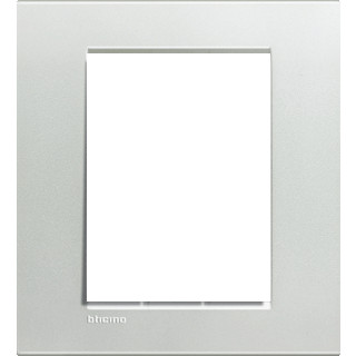Bticino Livinglight afdekraam 1V horizontaal en verticaal zilver
