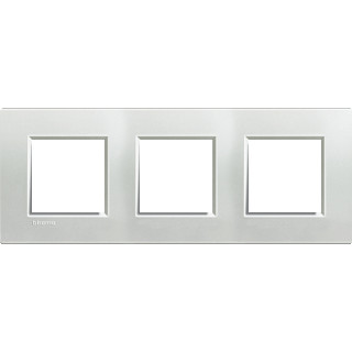 Bticino Livinglight afdekraam 3V horizontaal en verticaal zilver