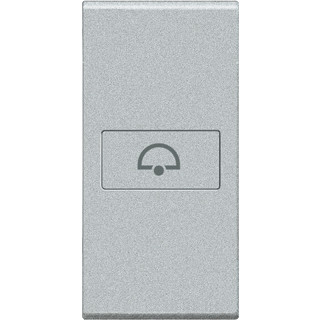 Bticino Livinglight bedieningselement axiale bediening aan / uit enkele drukker aluminium