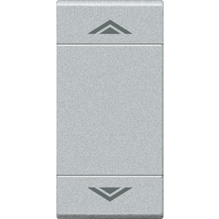 Bticino Livinglight bedieningselement op-en-neer aan / uit tweedelige wip zilver