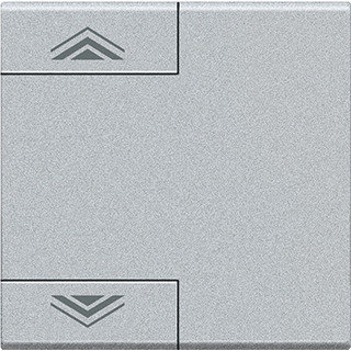 Bticino Livinglight bedieningselement op-en-neer aan / uit enkele wip zilver